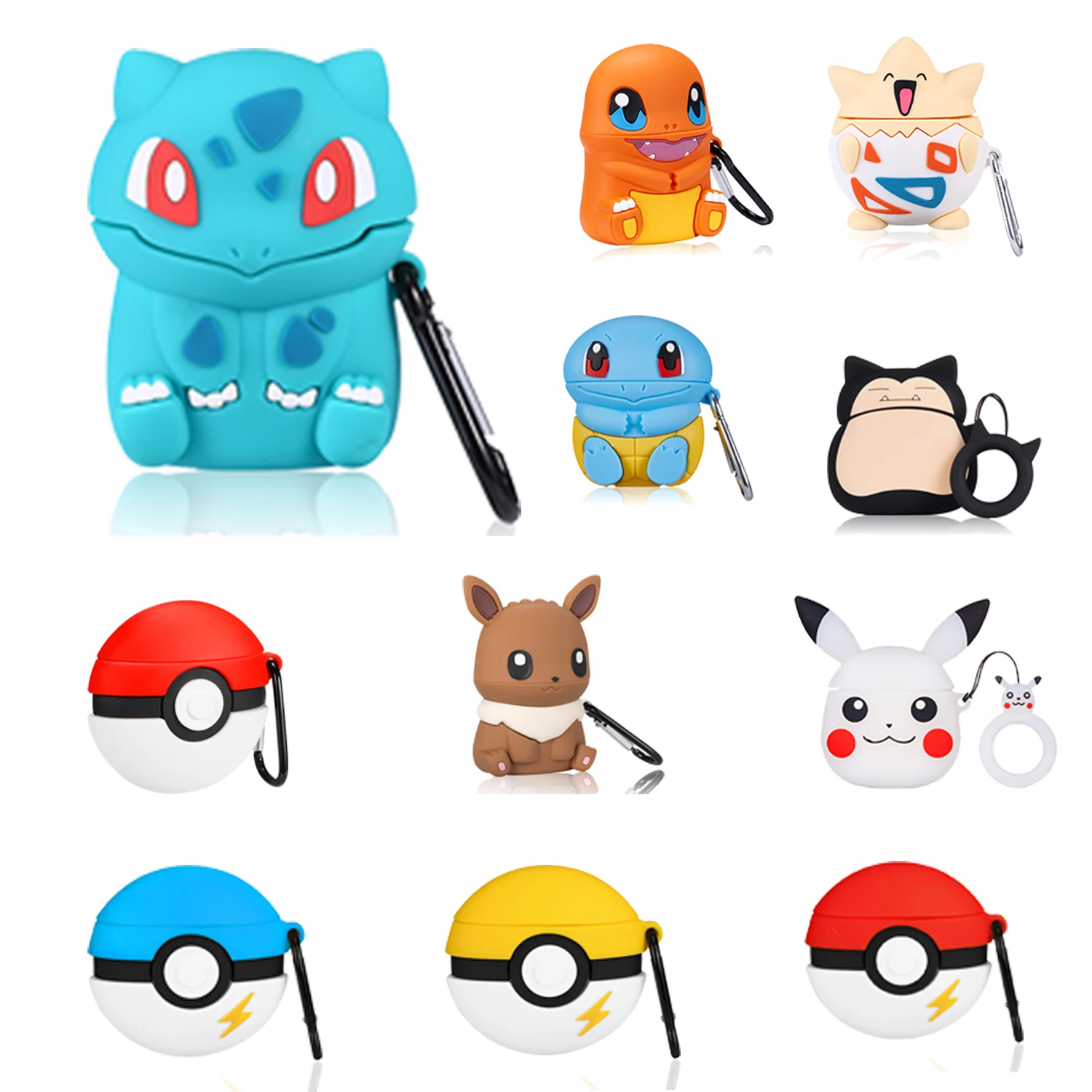 

Wholesale Custom Pretty Cute Anime For Cartoon Pokemon for Airpods Case Cover For Airpod 1/2, Multiple colors