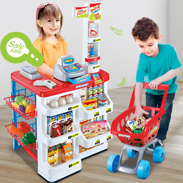 
CPSTOYS Kitchen supermarket toys 1 piece with trolley for pretend play for sale 