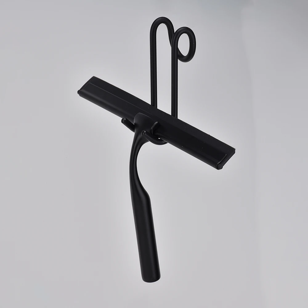 

Shower Wiper Silicone Blade Stainless Steel Shower Squeegee With Hook