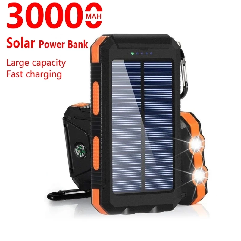 

Solar 30000 mah Power Bank External Battery USB LED 30000 Solar Powerbank Portable Mobile Phone Solar Charger for Smartphones