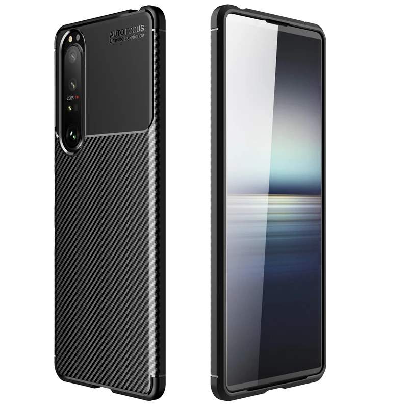 

Shockproof Carbon Fiber Soft Protective Silicone Case For Sony Xperia 1 III 1III 5II 10III XZ4 Compact XZ3 XA3 Ultra