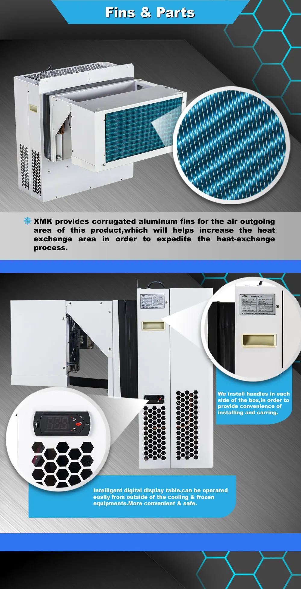 Monoblock Refrigeration Condensing Evaporator, Wall, R404A - detail 16