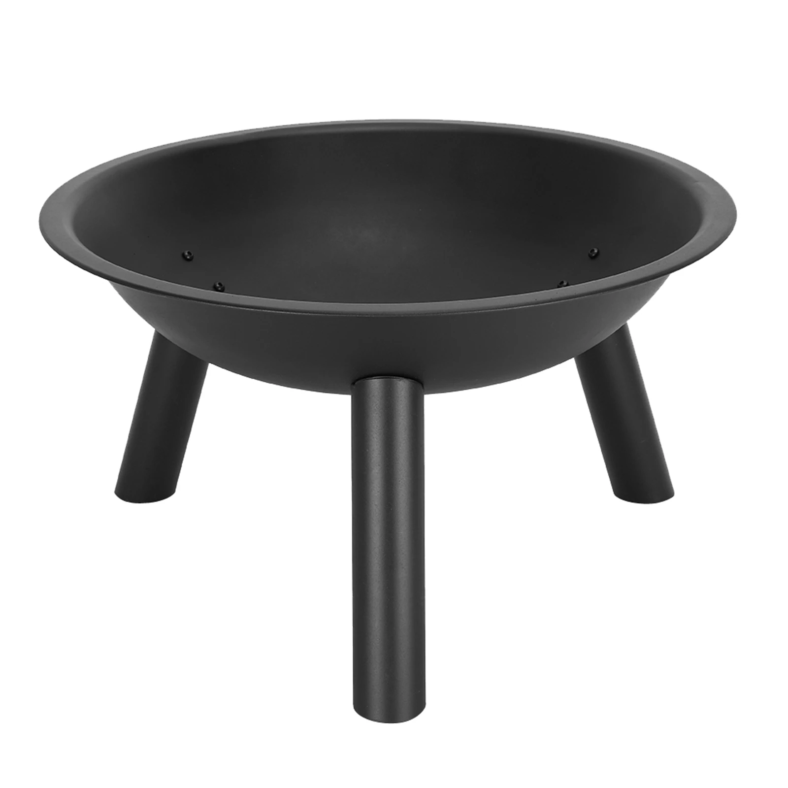 

22" Iron Fire Pit Bowl Black