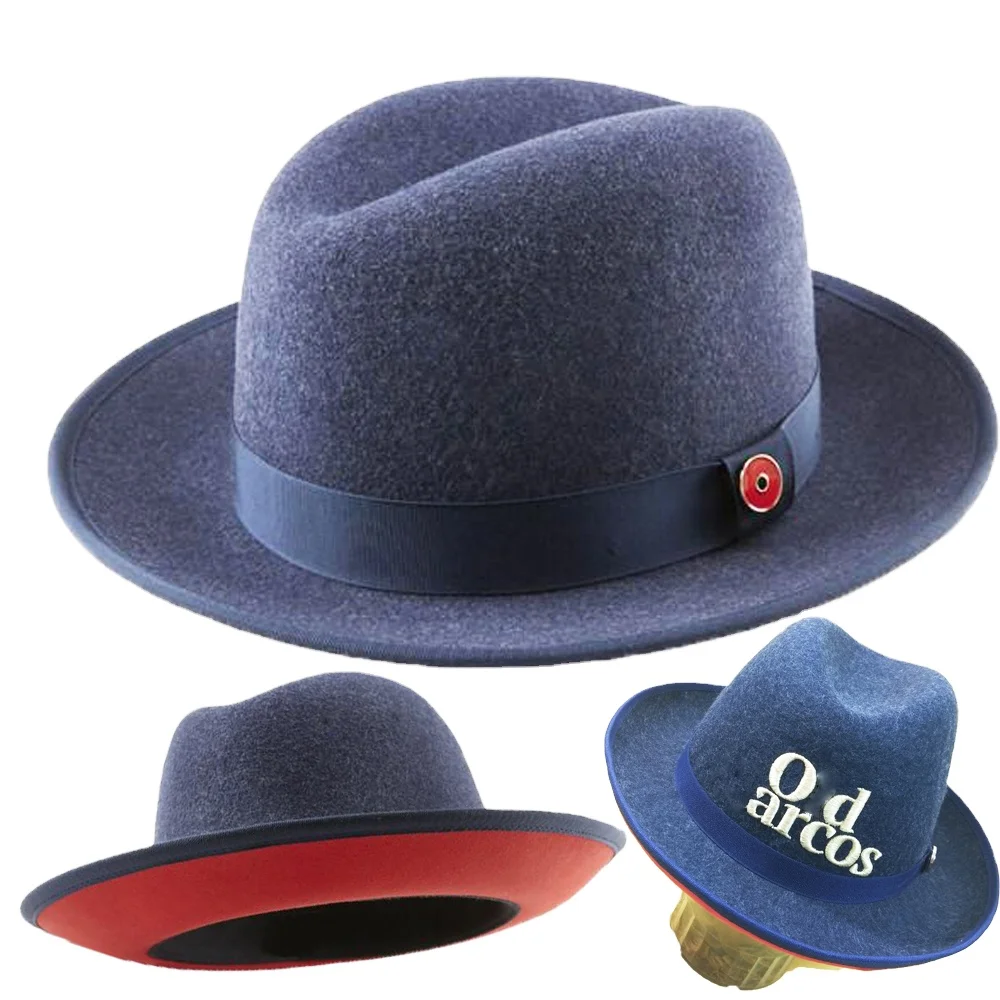 

wholesale Perfect outdoor sunbonnet big hat Red brim bottom fedoras, Black