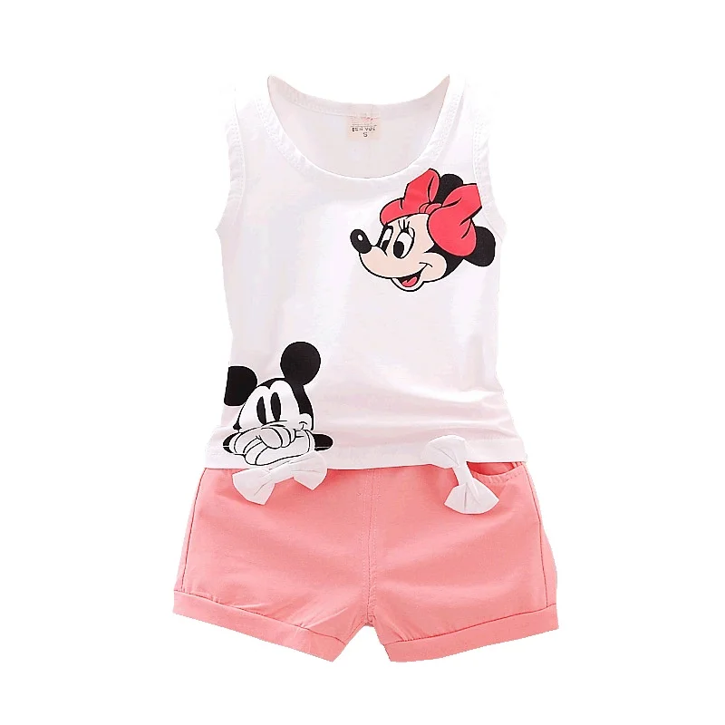 

2021 Hot Summer Wear Two Piece Set Baby Girl Clothes Soft Breathable kids Jumpsuit Wholesale Set