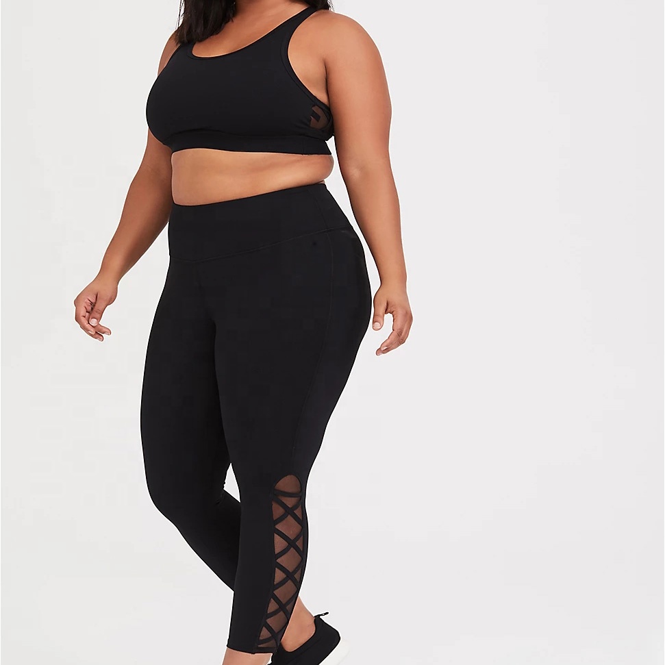 

Plus size sport bra high impact longline women sportswear mesh insert plus size sports bra, Custom;yoga tight pants