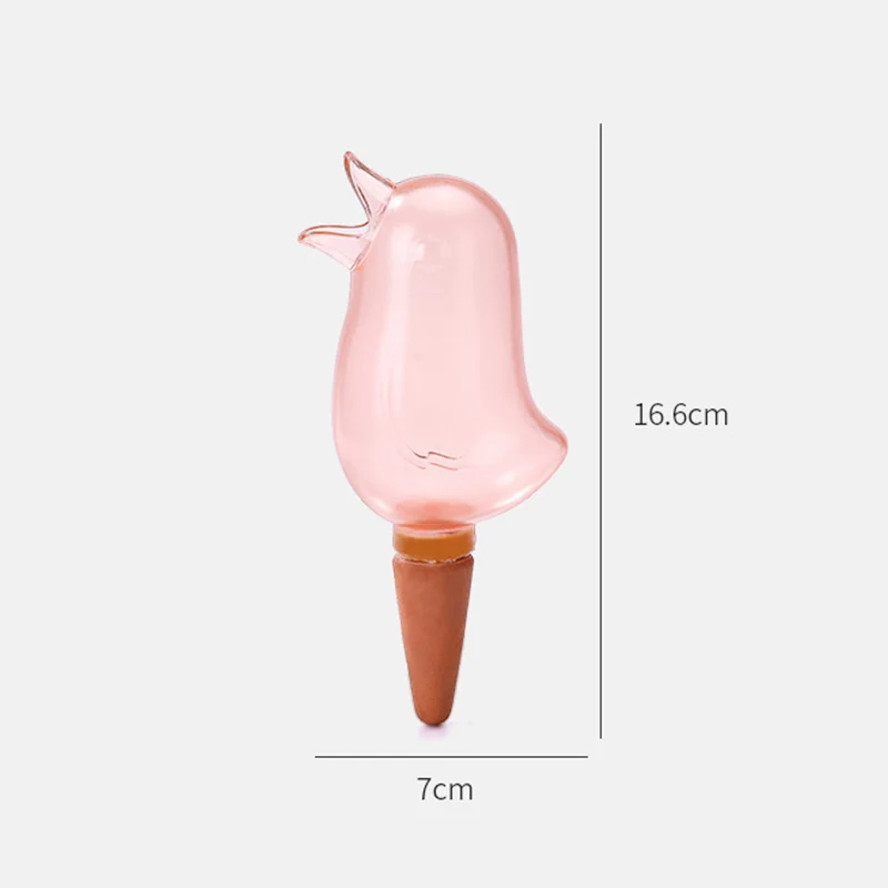 

Timed Drip Irrigation Potted Lazy Tool Pink Bird Shape Plant Automatic Watering Garden Flower Waterer Plastic Watering Can, Pink,blue