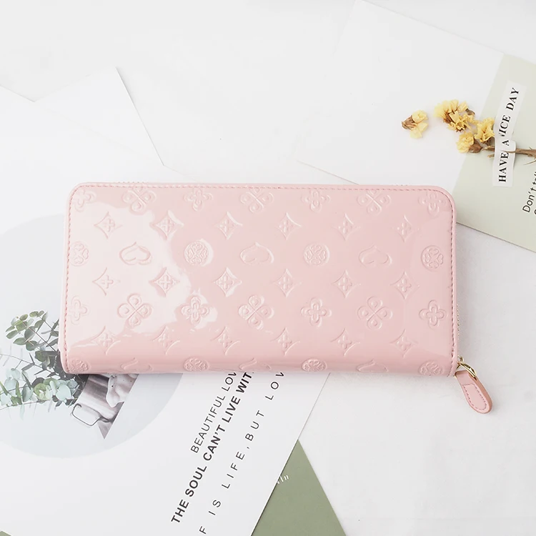 

Luxury design custom brand pu vegan leather ladies wallet