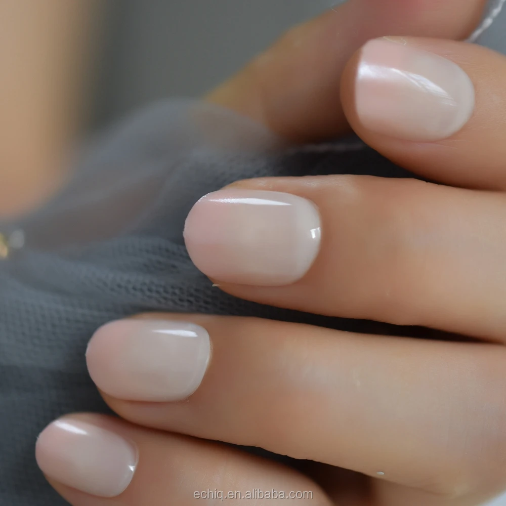 Daily Fake Nails Super Glossy Shimmer Glamour Pink Ombre French Nail Natural Short Shiny Nail Art Decorations Buy Nail Design Acrylic Nail French Nail Product On Alibaba Com