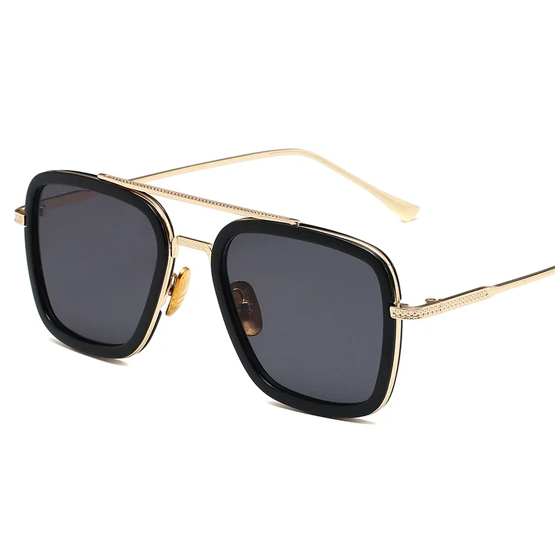 

2021 Hot Sale Iron Man Square Style Eyes Sunglasses Factory Direct Men Sun Glasses Fashion, Gray,gradient/double gray, red, brown, yellow, light blue,blue etc