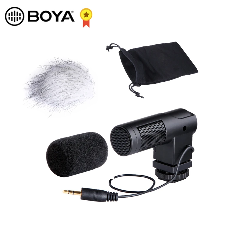 

BOYA BY-V01 Stereo X/Y Condenser Shotgun Microphone for Canon Nikon Sony DSLR Video Camera Camcorder Audio Recorder + Windshield