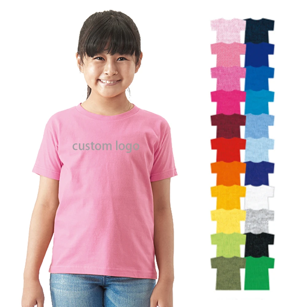 

Custom logo print round neck plain blank sublimation white modal basic child kids boys t shirt for girl