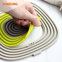 

Reusable custom extra large extra thick food grade silicone non slip heat resistant kitchen pot cup mat