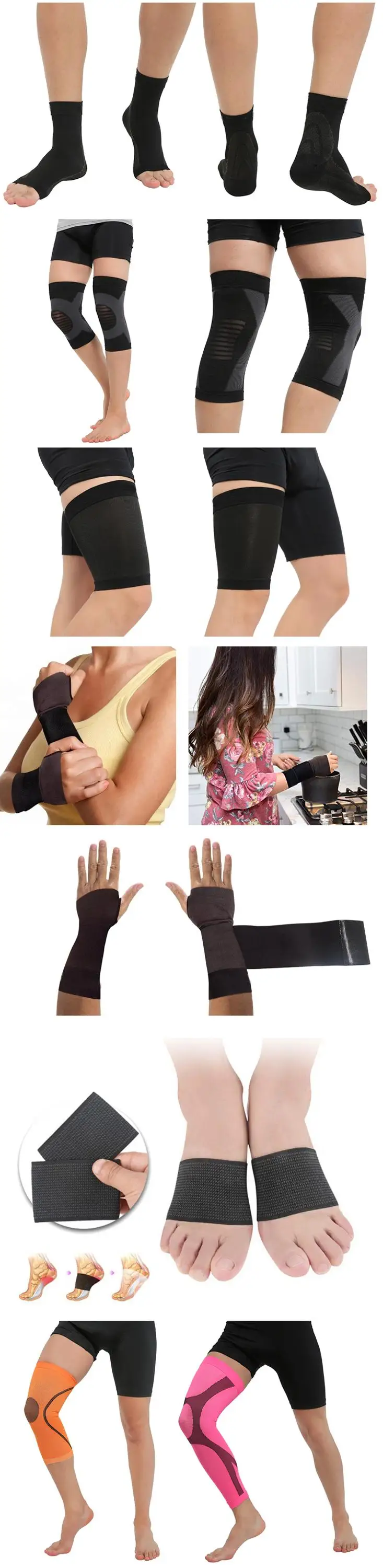 Nylon compression seamless elbow support arm sleeve