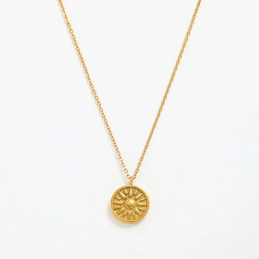 Joolim Jewelry 18K Gold Plated Sun Goddess Necklace Stainless Steel Jewelry Wholesale