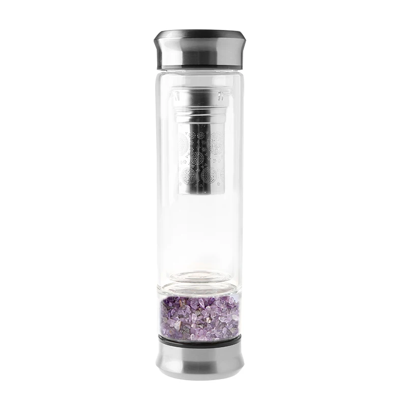 

2020 energy crystal copper cup infuser tea milk carton water empty glass bottles colored