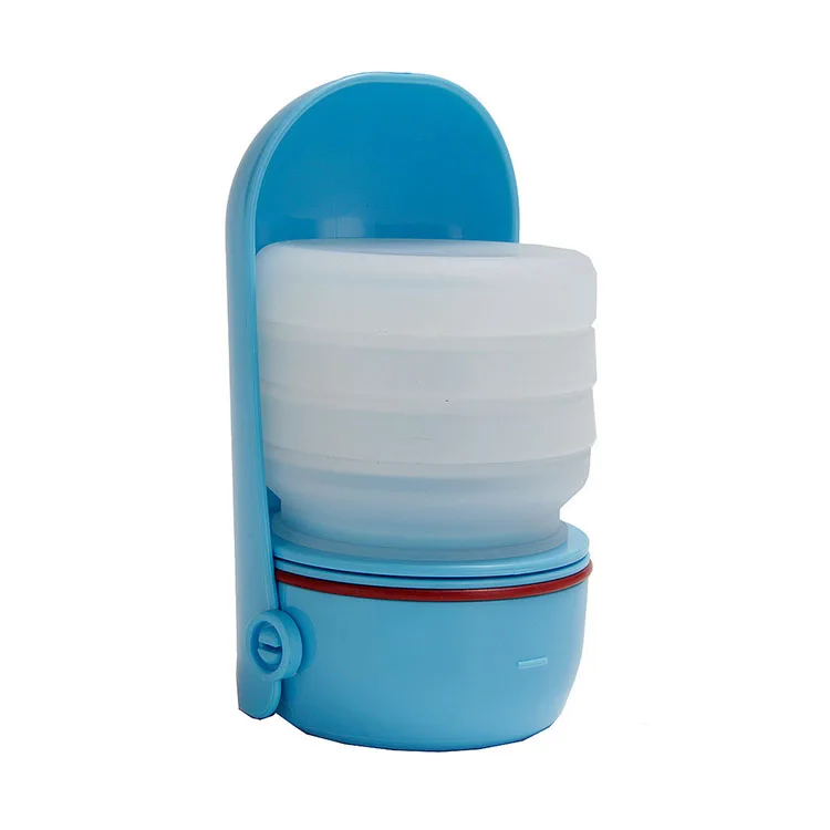 

Outdoor collapsible pet water bottle travel cat dog drinking feeder