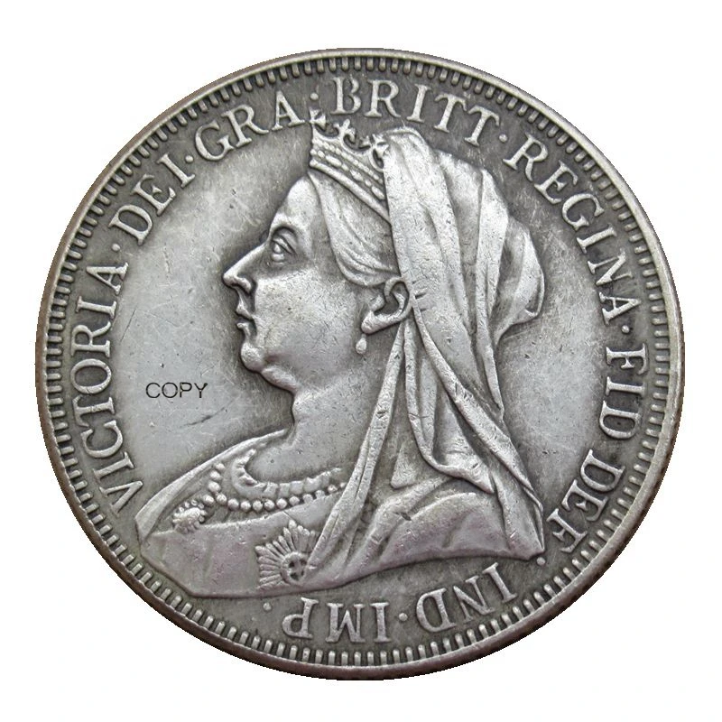 

Reproduction UK 1893 - 1901 9pcs Optional 1 Florin - Victoria 3rd portrait Silver Plated Coins