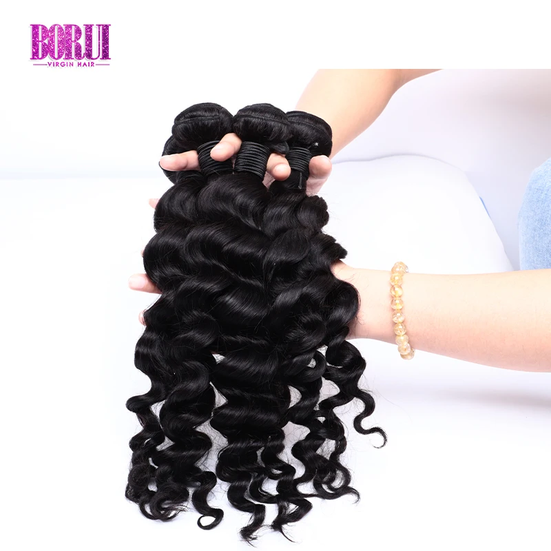 

Raw Unprocessed Virgin Human Hair Weave Bundles Bouncy Cuticle Aligned Hair Extension for Girls Brazilian Hair Silky and Soft