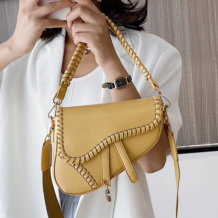 

high quality PU straps ladies handbags shoulder sling purse leather hand women crossbody bag, Purple/white/yellow/black/orange