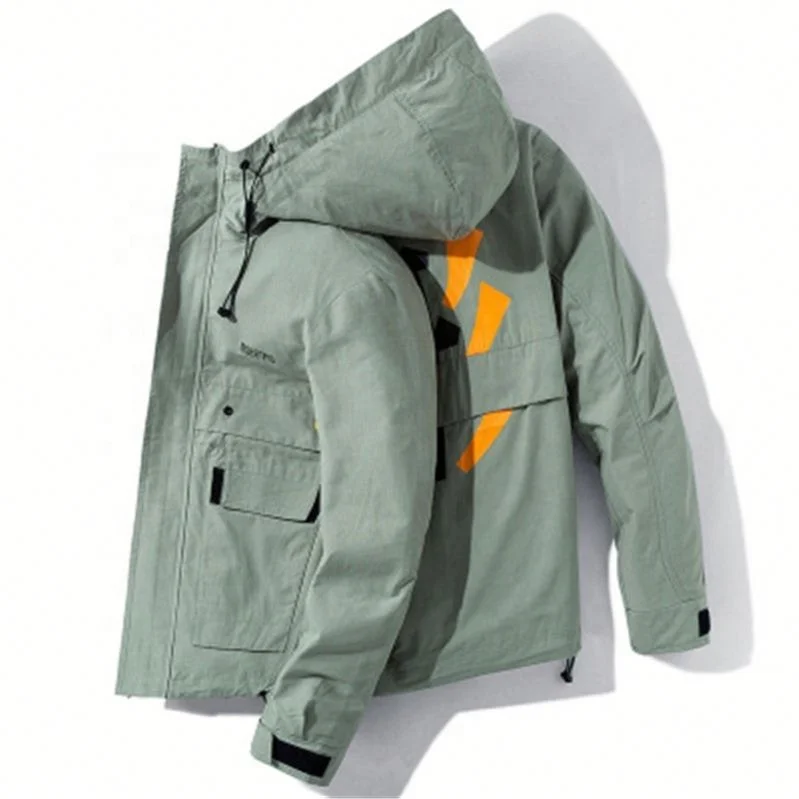 

Designer Spring Autumn Fashion Hip Hop Men's Jackets Casual Hooded Sports Trend Thin Jacket, Black/army green/beige