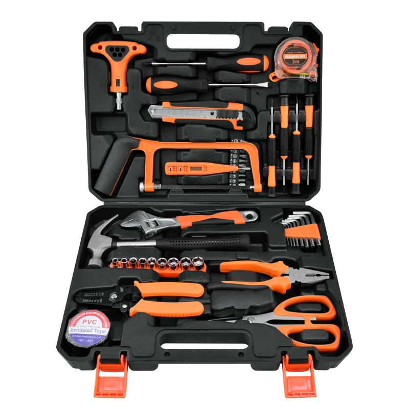 

49 Pieces Car Tools Box Set Mechanics Hammer Screwdriver Multifunctional Bike Tool Set for Auto Repair Top Selling