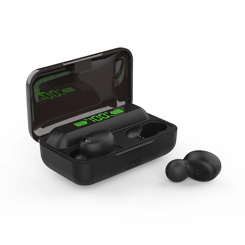 

Hot sell wireless earbuds with LED power display BT sports headset