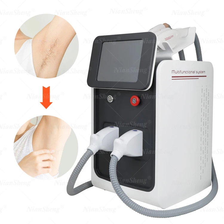 

2020 Niansheng 3 in 1 Portable Multifunction Beauty Machine Laser Hair Tatoo Removal Machine IPL+RF+Nd Yag Laser Machine