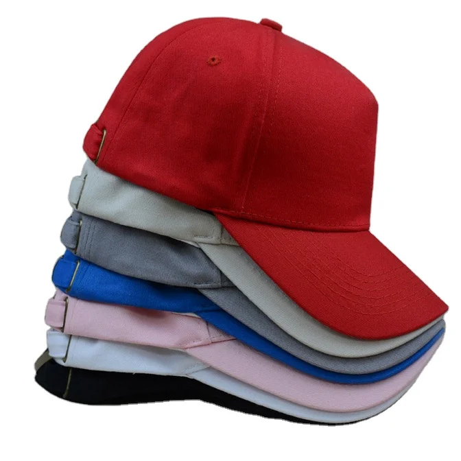 

wholesale custom black cotton white plain hats pink blank sport hat metal button baseball cap 5 panels baseball hats, Customized colors