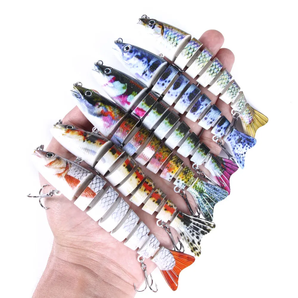 

12.7CM 18G 8-Segment Fishing Lure Grankbait Hard Bait Sinking Multi Jointed Lure Bait Fishing Tackles For Fishing, Picture