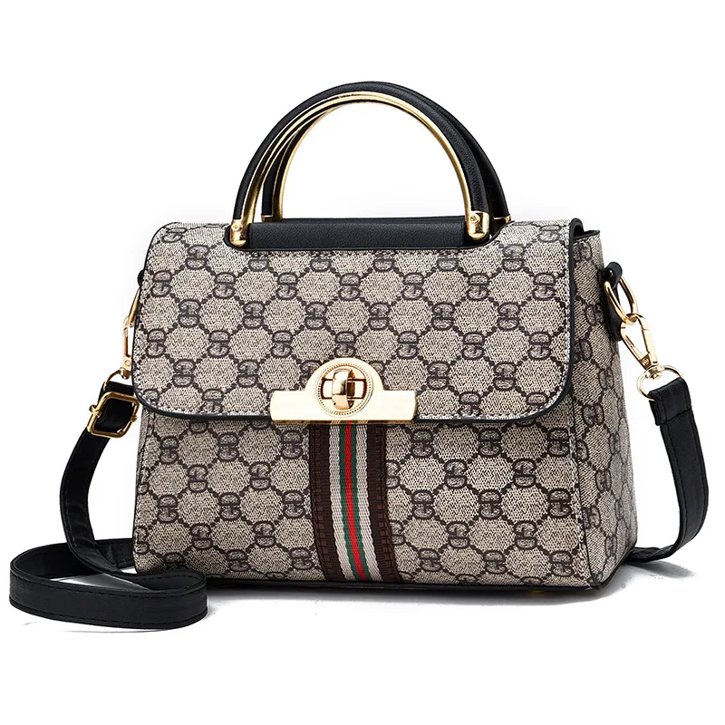 

New wholesale ladies bag trendy single shoulder crossbody bag fashion old flower PU material handbag, 10 colors