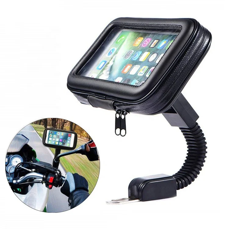 

Motorcycle Telephone Holder Support Moto Bicycle Rear View Mirror Stand Mount Waterproof Scooter Motorbike Phone Bag