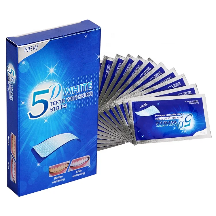 

Oral Care Gum Health Product Private Label Logo Premium 5D Teeth-whitening Strips, Teeth Whitening Strips Kit for Teeth 28pcs