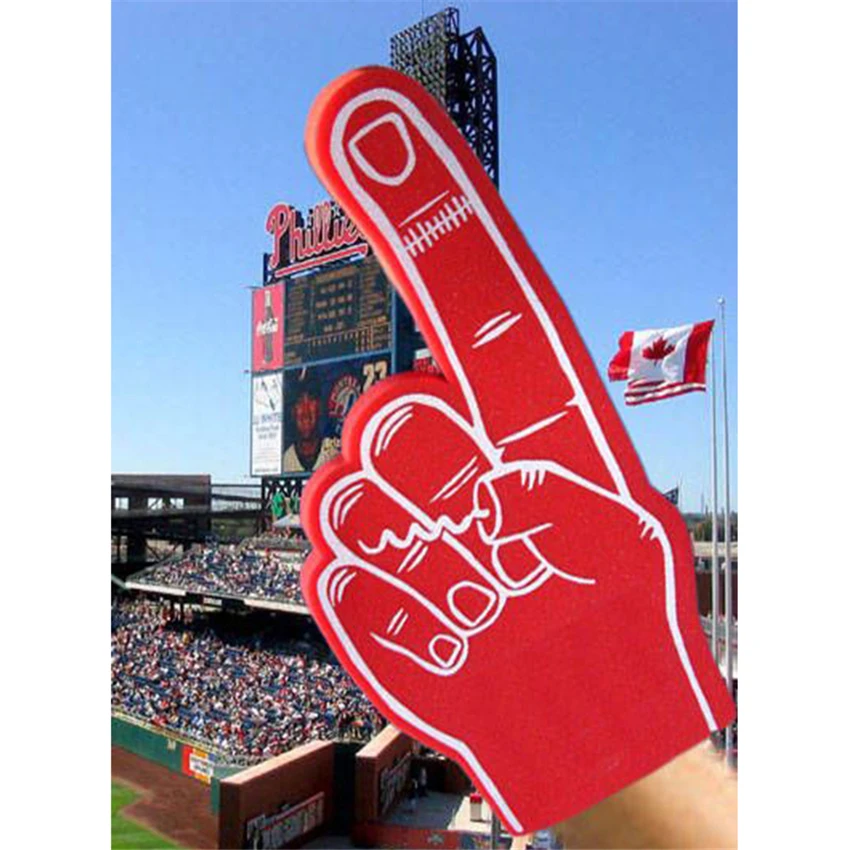 
Custom design promotional low MOQ EVA middle finger foam hand 