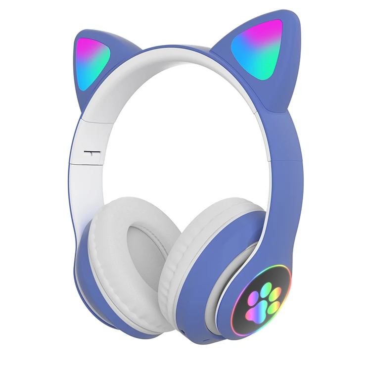 

Cat Ear Headphone Music Gaming Latest Issued Direct Cat-Ear Design Cute Headphone With LED Shining