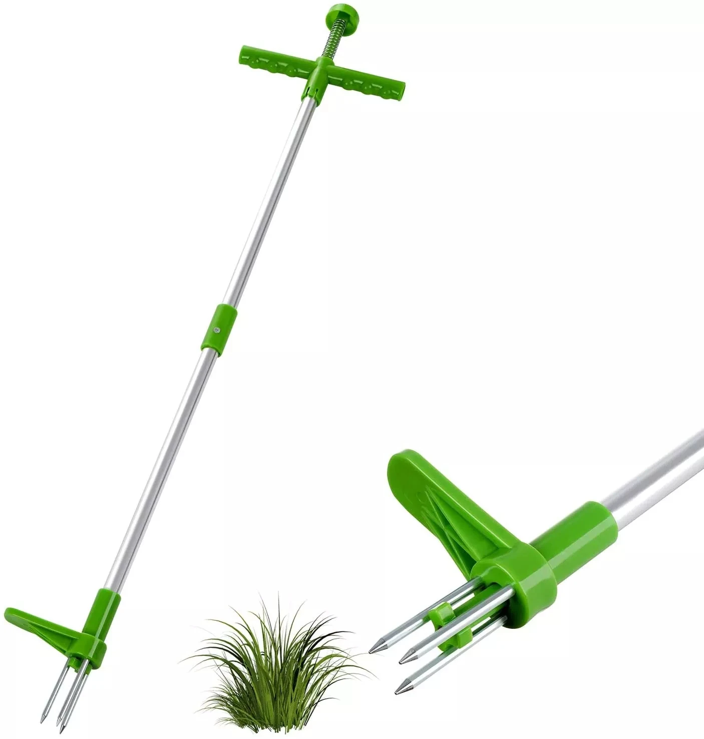 

Lightweight 39" Stand-Up Weeder Hand Tool and Root Removal Tool with 3 Stainless Steel Claws