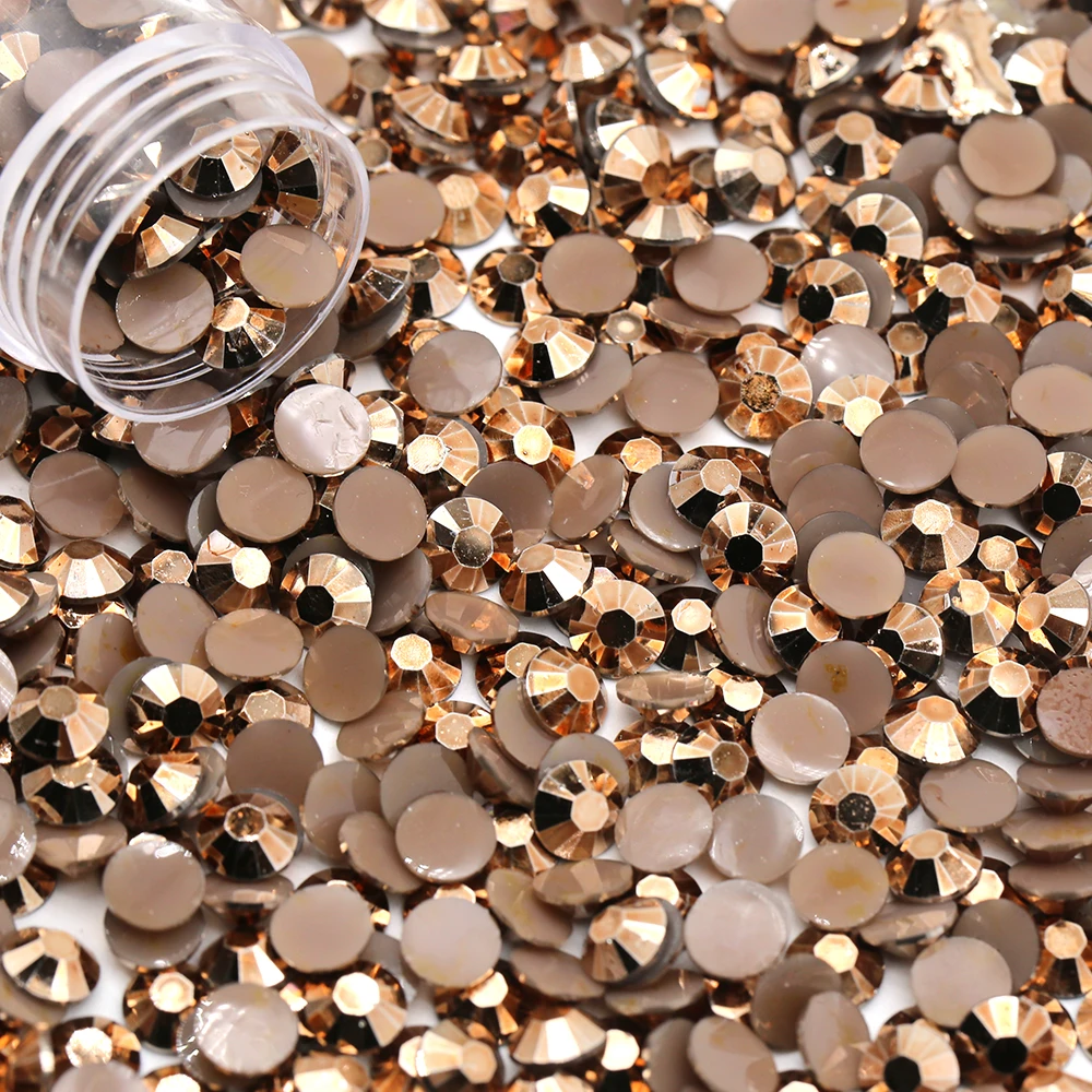 

Wholesale 2mm 3mm 100000 Pcs Mix Size Mix Color Copper Resin Flatback Rhinestone