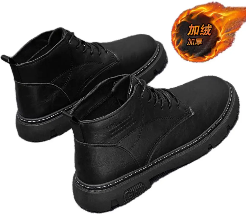 

2021 New arrive PU Martin boots Men ankle boots leather Boots for men