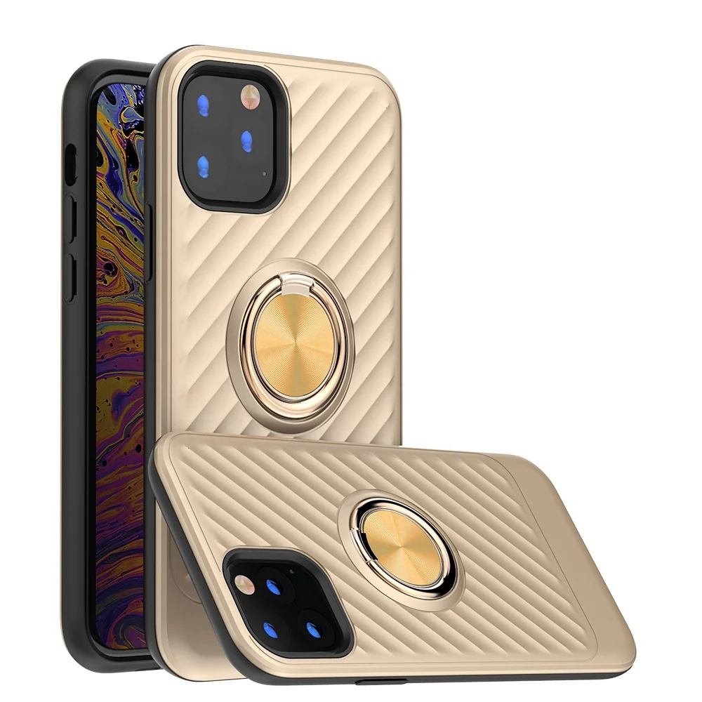 

Military Design 2 in 1 Mobile phone Case for iPhone 11 Ring Stand Car Magnetic Phone Back Cover for iPhone 11 Pro, Multi-color