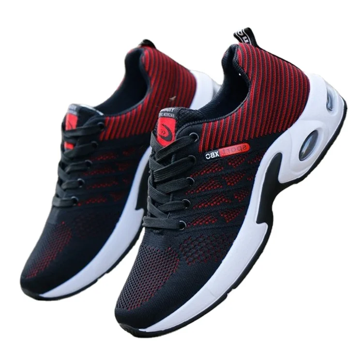 

New Design Fashion Low Price Durable Running Shoes And Sneakers Lace-up Non-slip Air Cushion Mesh Mens Sports Shoes, Picture