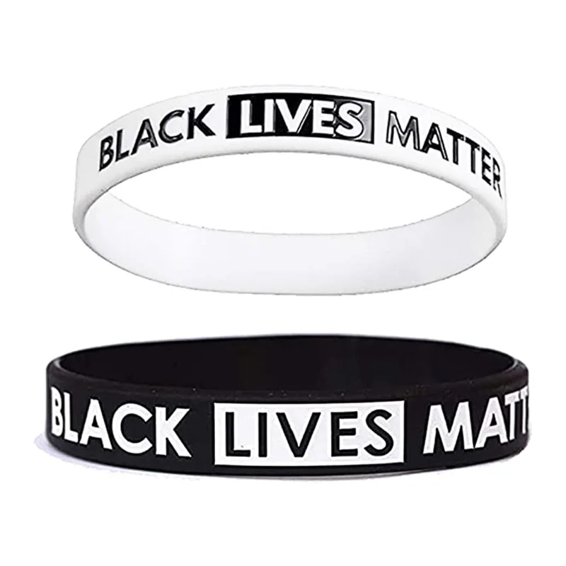 

Bracelet for Adult and Kids Stretchy Black Lives Matter Silicone Rubber Wristbands Gifts, Any color
