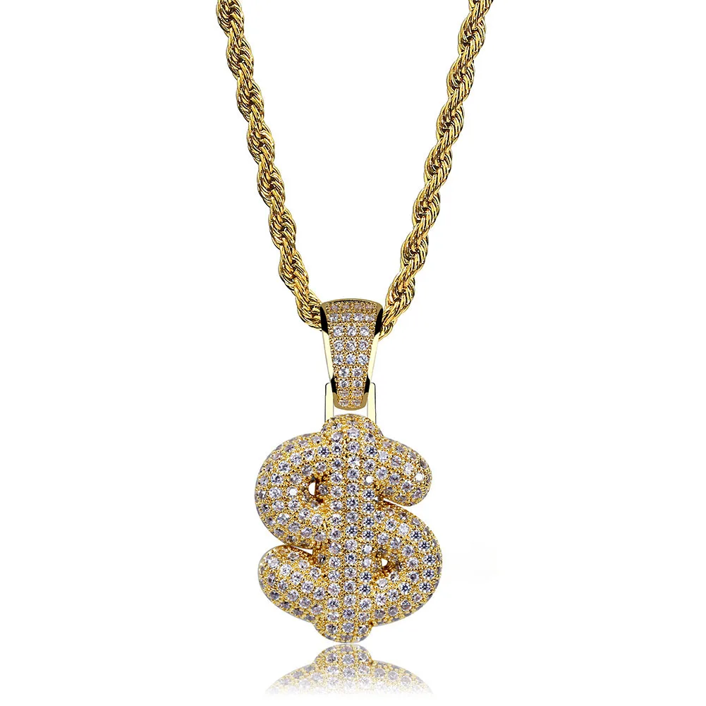 

Question Mark Dollar Sign Pendant Personality Hip Hop Men and Women Pendant Trendy Couple Necklace