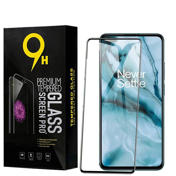 

for Oneplus Nord Screen Protector 9D Full Glue Tempered Glass Screen Protector Film For Oneplus Nord 1+8 1+7T Cristal Templado, Black