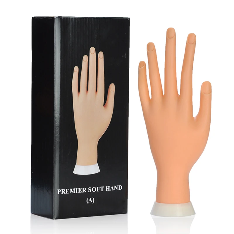 

Flexible Nail Art Training Rubber Practice Hand False Artificial Hands Mannequin Practice Nail Hand