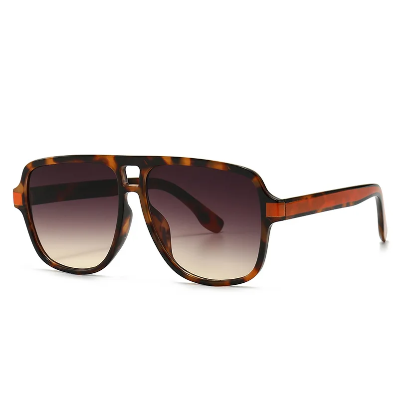 

Retro Double Bridges Men Square Sunglasses Fashion Mirror Gradient Eyewear Women Trending Sun Glasses Shades UV400