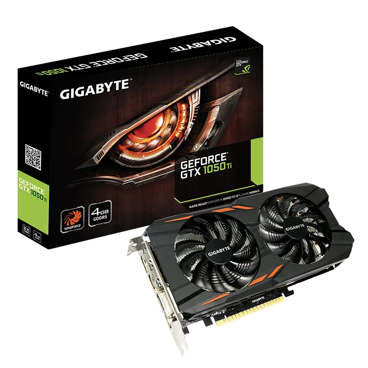 

GIGABYTE NVIDIA GeForce GTX 1050 Ti Windforce 4G with 4GB GDDR5 128bit Memory Graphics Card (GV-N105TWF2-4GD)