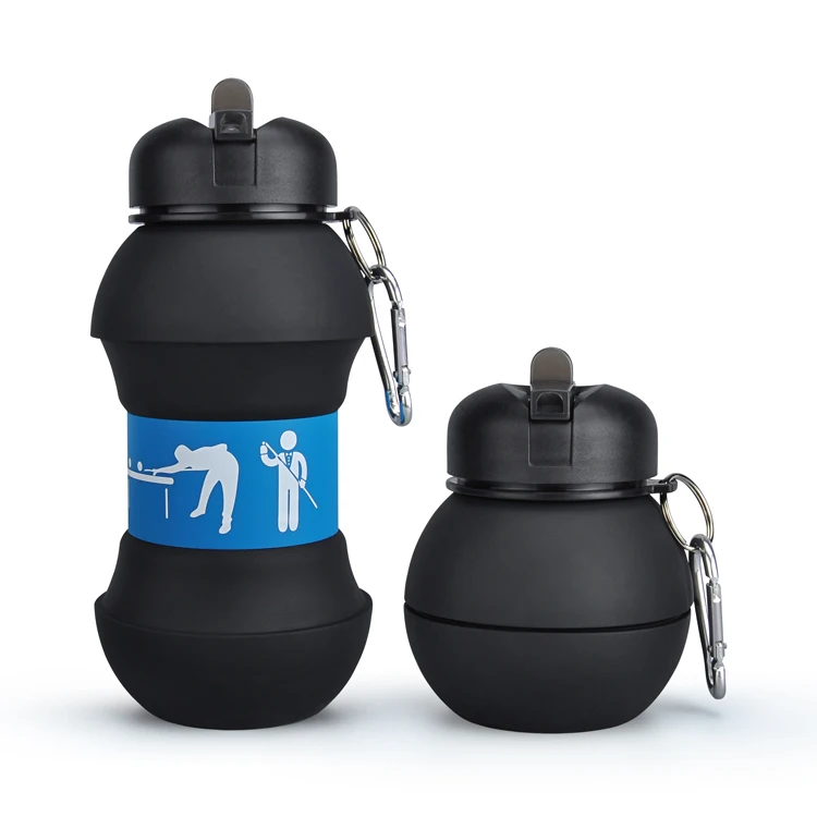 

Elegant New Foldable Billard ball silicone sports Water Bottles, Customized color