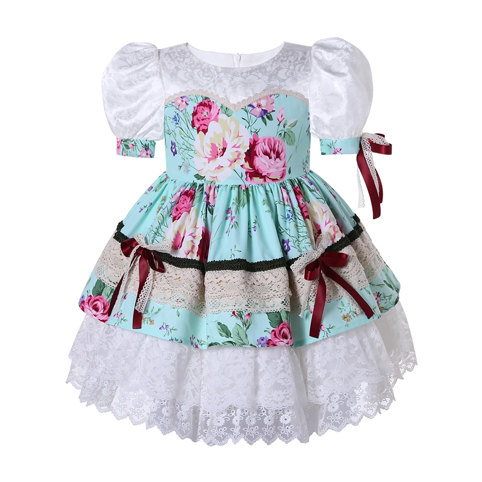 

Pettigirl Pre-order Children Dress Girls For Party And Wedding Kids Designer Clothes 2022 Girl flower princess Dresses 2 to 12Y
