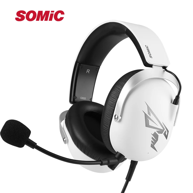 

Somic G805 Virtual 7.1 Throat Mic Headset Headphones 3.5Mm Usb Slim Rgb Gaming Headset With Mic For Pc Ps4 Xbox