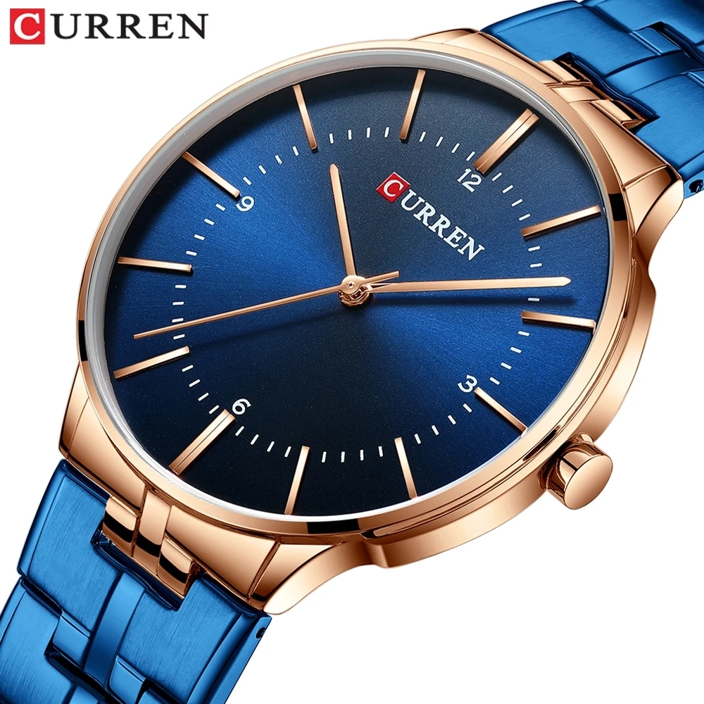CURREN 8321 Relogio Men Watches Fashion Blue Man Watch 2019 Luxury Brand Waterproof Quartz Analog Wrist Watch Men Reloj Hombre